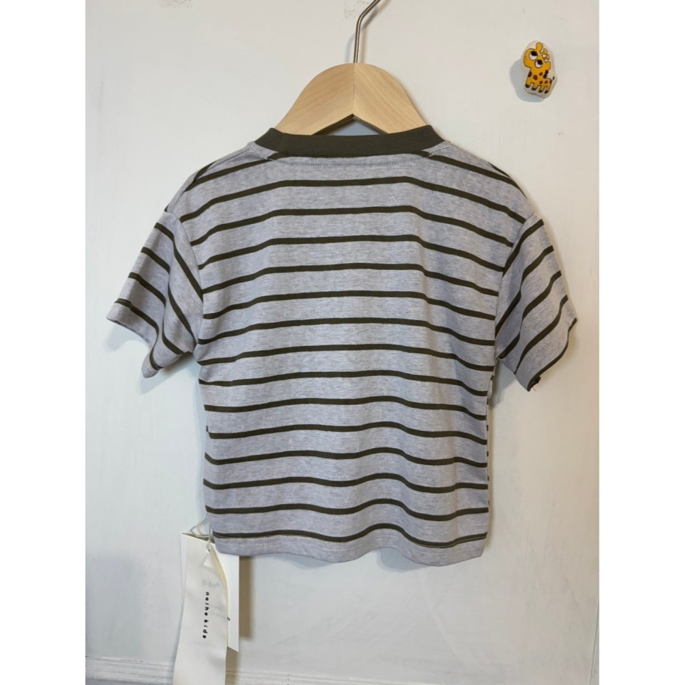 Ruroro實拍橫條紋大口袋上衣-細節圖3