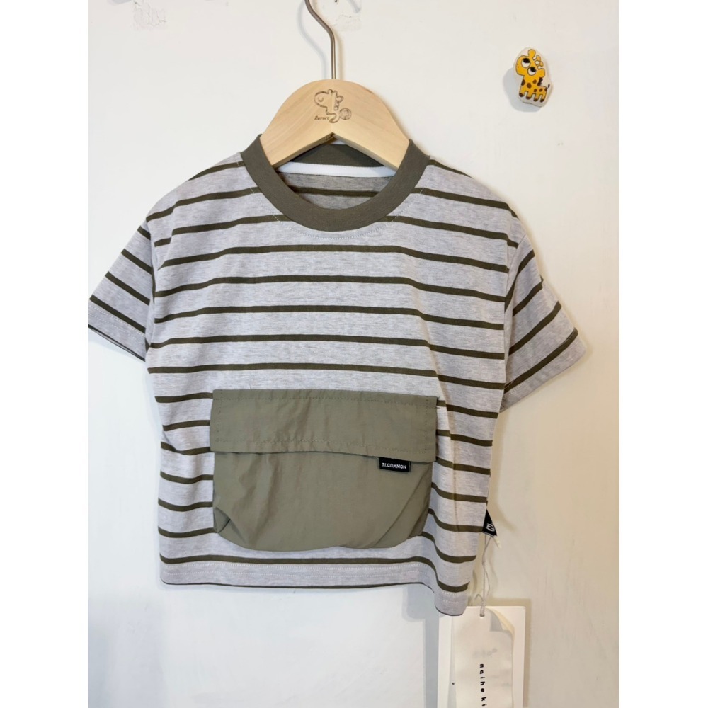 Ruroro實拍橫條紋大口袋上衣-規格圖3