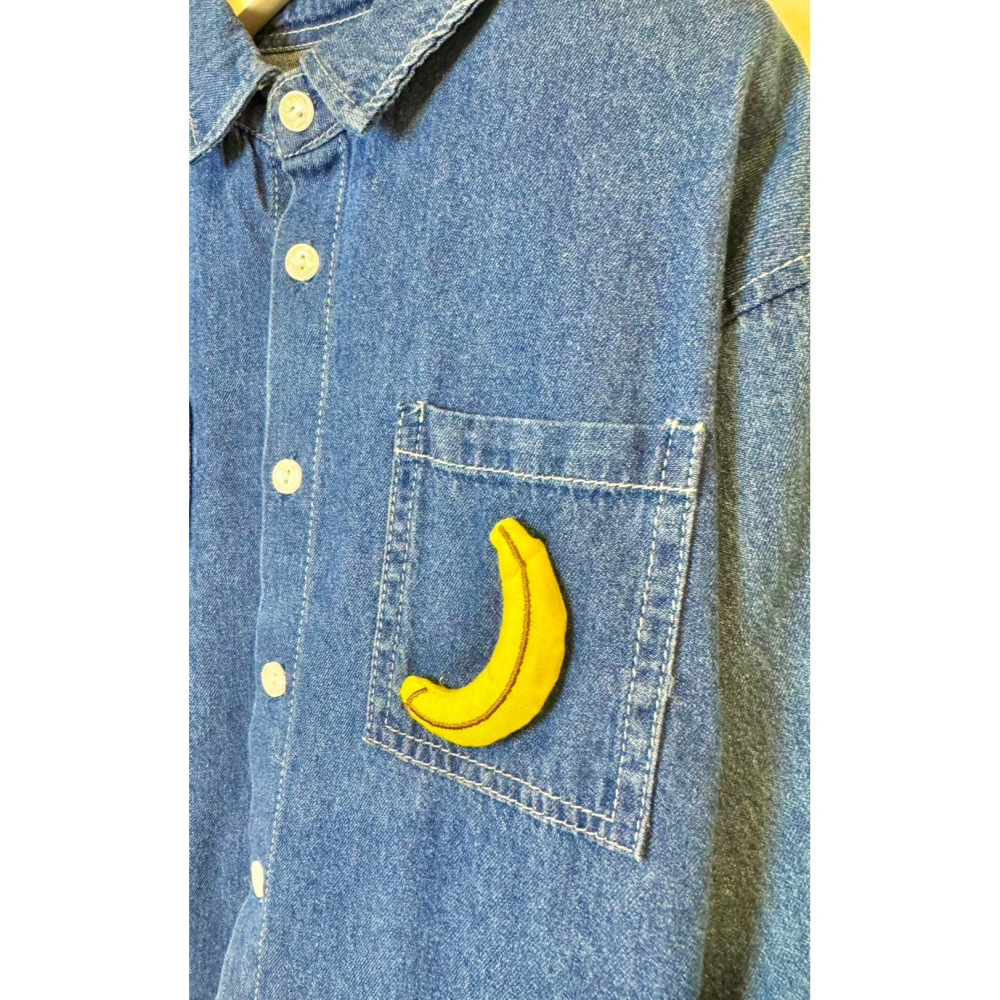 Ruroro實拍香蕉牛仔外套-細節圖3