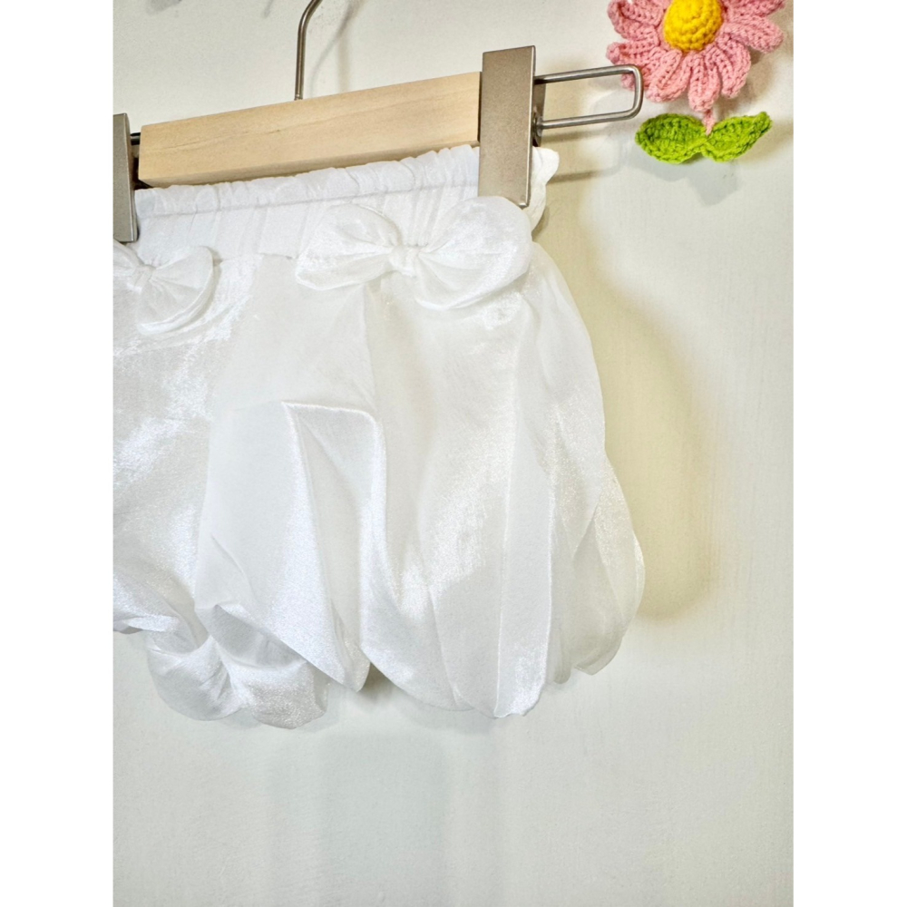 Ruroro實拍雙蝴蝶結泡泡短褲-細節圖2