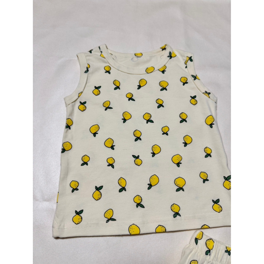 Ruroro實拍檸檬套裝(衣+包屁褲)-細節圖2