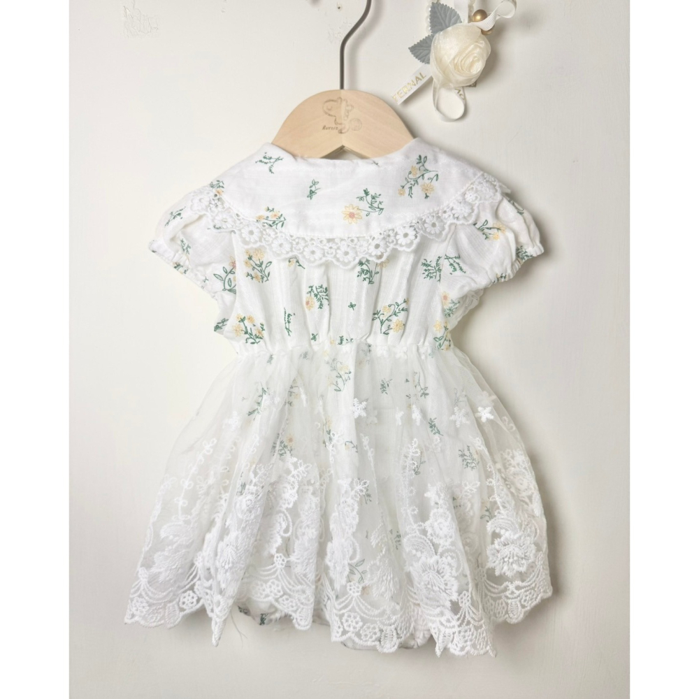 Ruroro實拍綠碎花紗裙-細節圖4