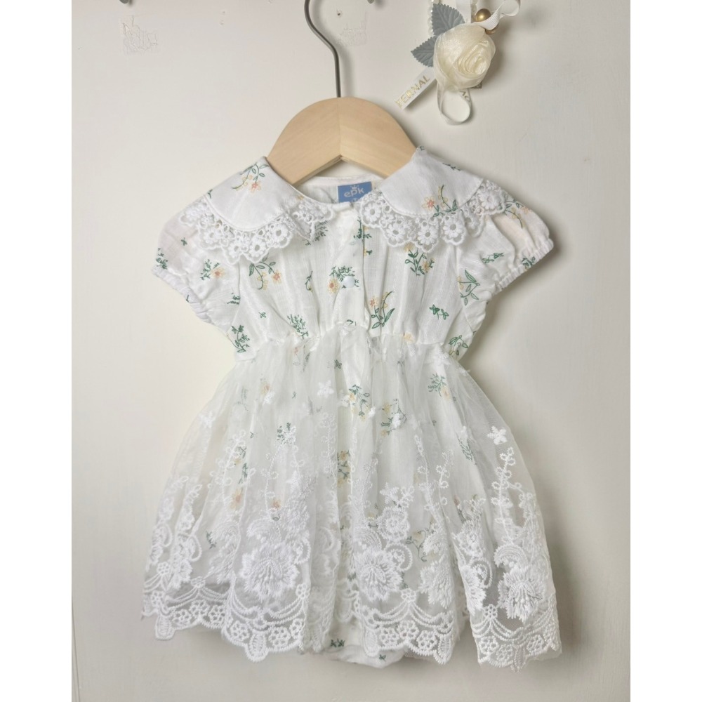 Ruroro實拍綠碎花紗裙-規格圖4