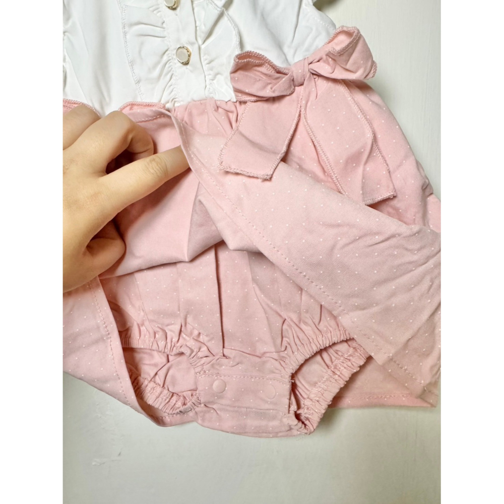 Ruroro實拍雙蝴蝶結小淑女包屁裙-細節圖3