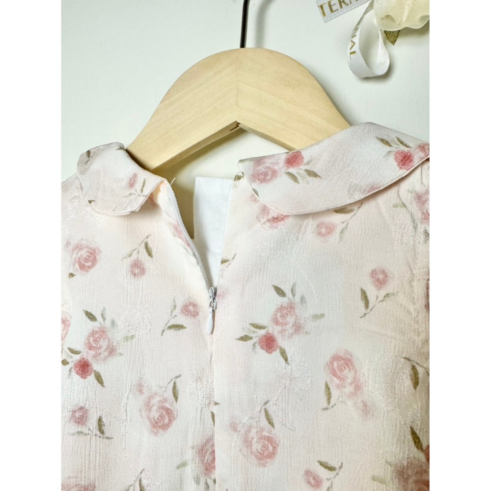 Ruroro實拍左蝴蝶結下百百褶洋裝-細節圖5