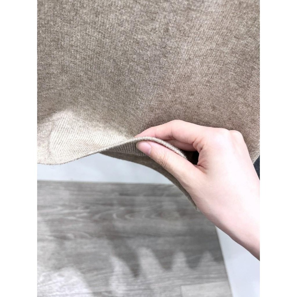 (E76)鬆緊針織後開衩長裙-6色-細節圖8