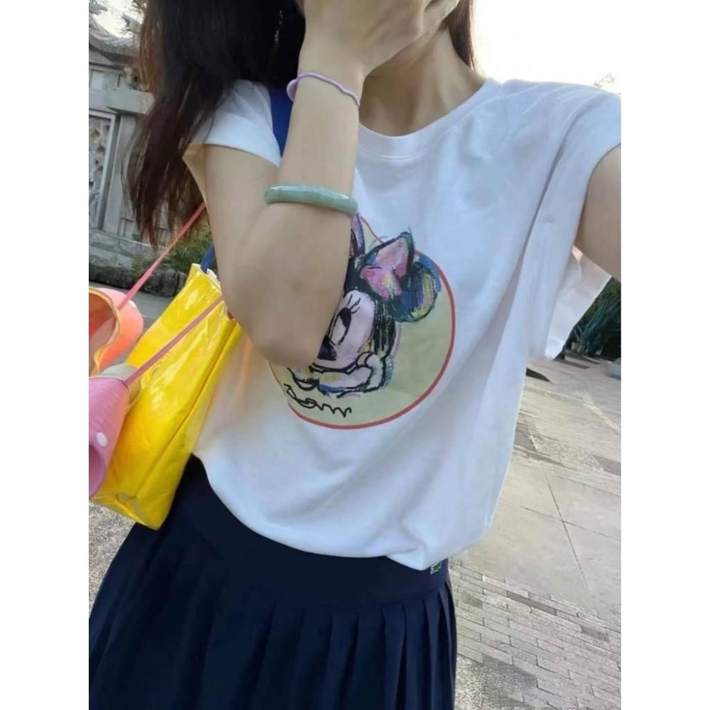 (A342)米妮飛袖短版上衣-3色-細節圖2