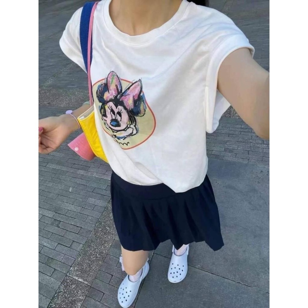 (A342)米妮飛袖短版上衣-3色-細節圖4