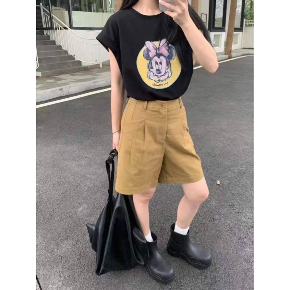 (A342)米妮飛袖短版上衣-3色-細節圖5