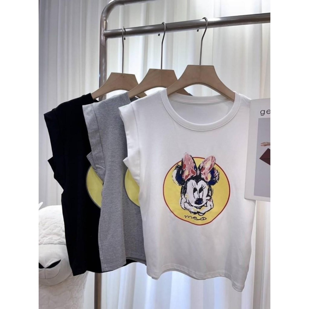 (A342)米妮飛袖短版上衣-3色-細節圖6