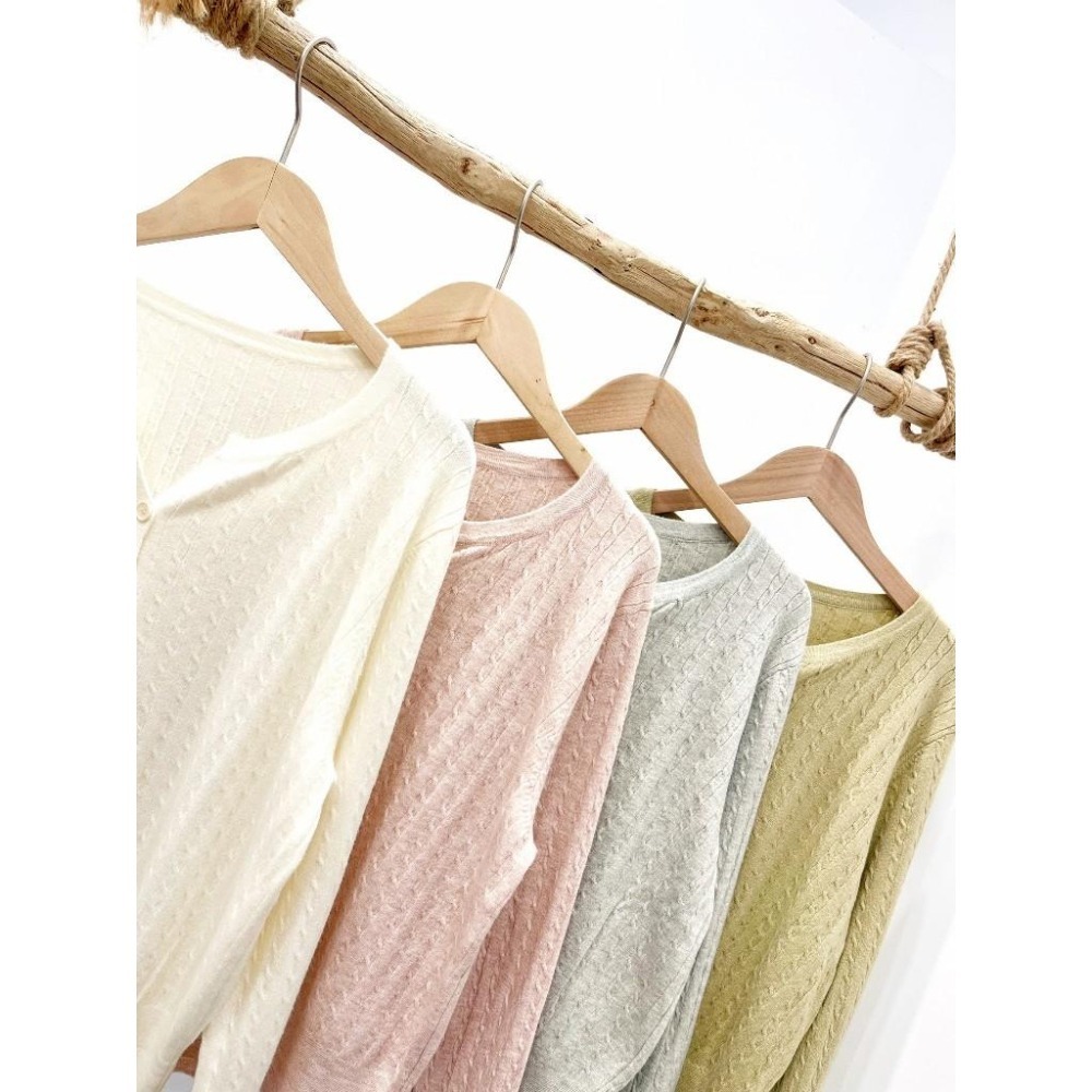 (A363)小v領針織長袖上衣-4色 針織外套 針織上衣 長袖針織-細節圖2