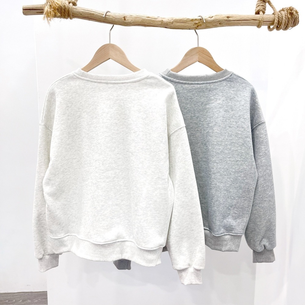 (A370)英字內刷絨長袖大學t-2色 保暖 長袖上衣-細節圖6