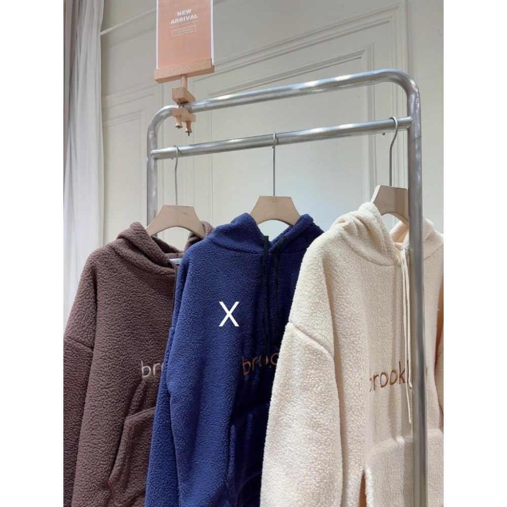 (A365)泰迪熊QQ毛長袖連帽上衣-2色-細節圖5