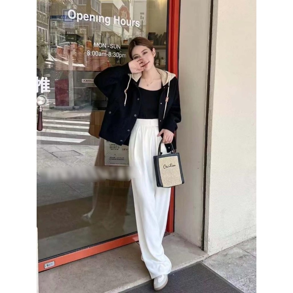 (G47)毛呢撞色連帽外套-3色-細節圖9