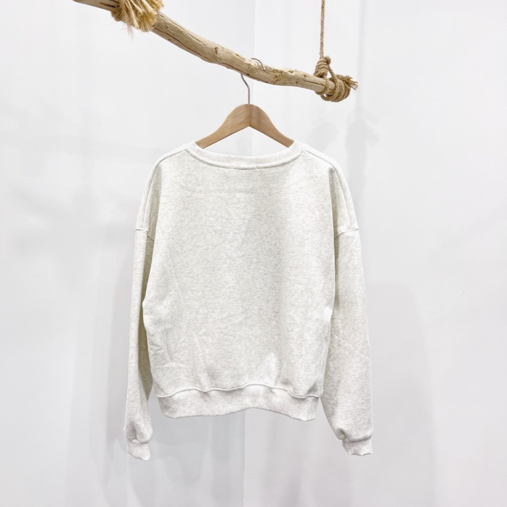 (A366)糊塗塌客印花圖案內刷絨長袖大學t-3色 保暖 長袖上衣-規格圖5