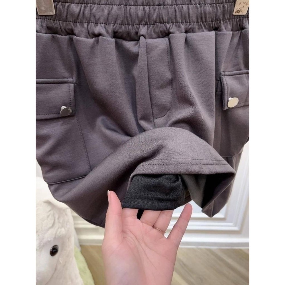 (A343)美式復古上衣+鬆緊工裝短裙二件式套裝-2色-細節圖9