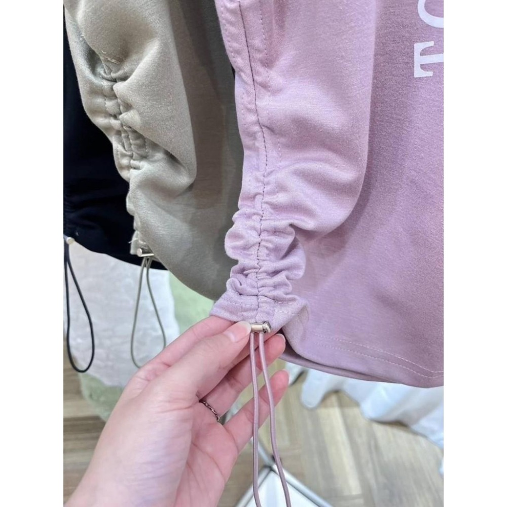 (A340)空氣棉抽繩上衣＋長裙二件式套裝-3色-細節圖6