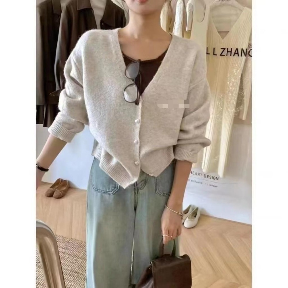 (G46)真2件針織背心+愛心釦外套-2色-細節圖5