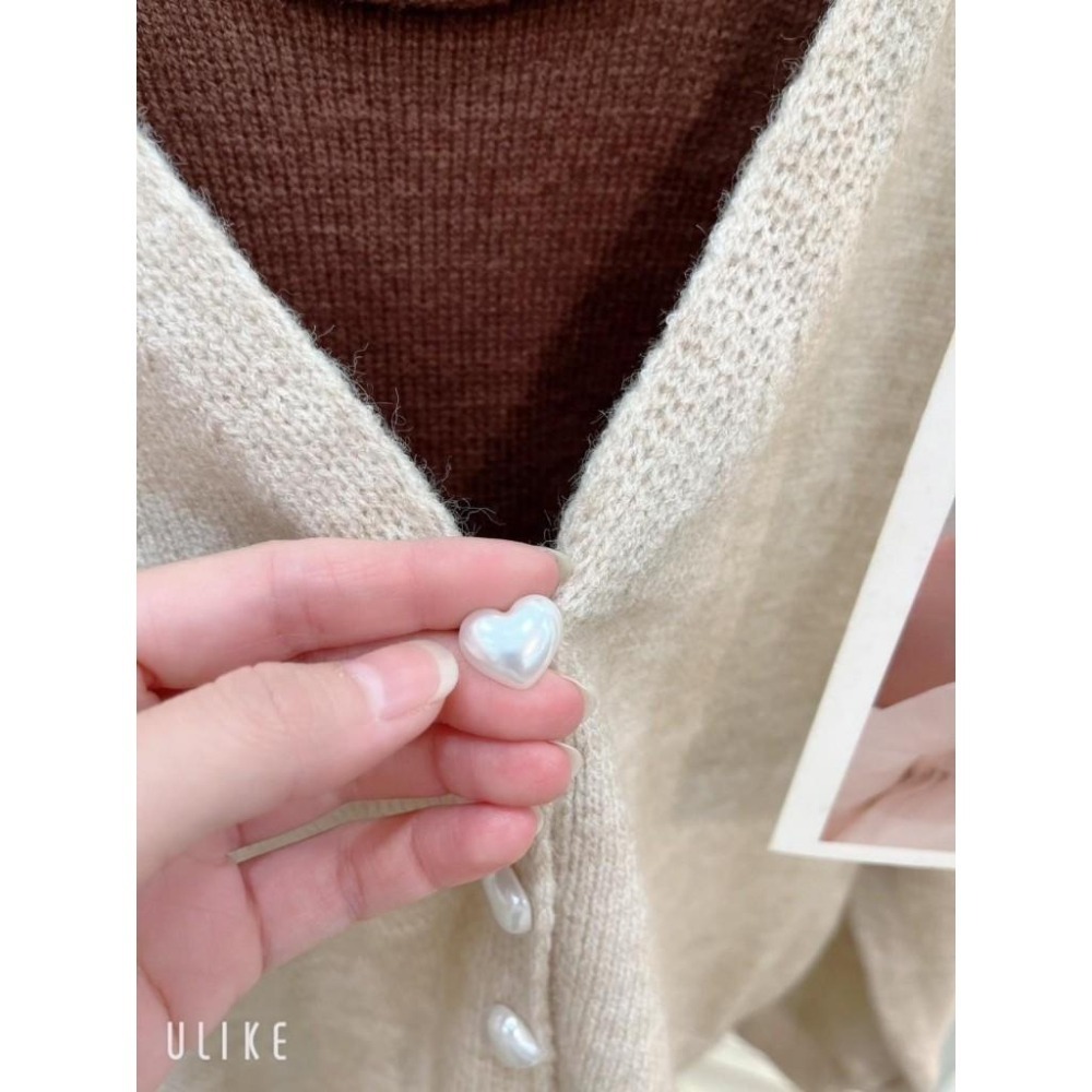 (G46)真2件針織背心+愛心釦外套-2色-細節圖7