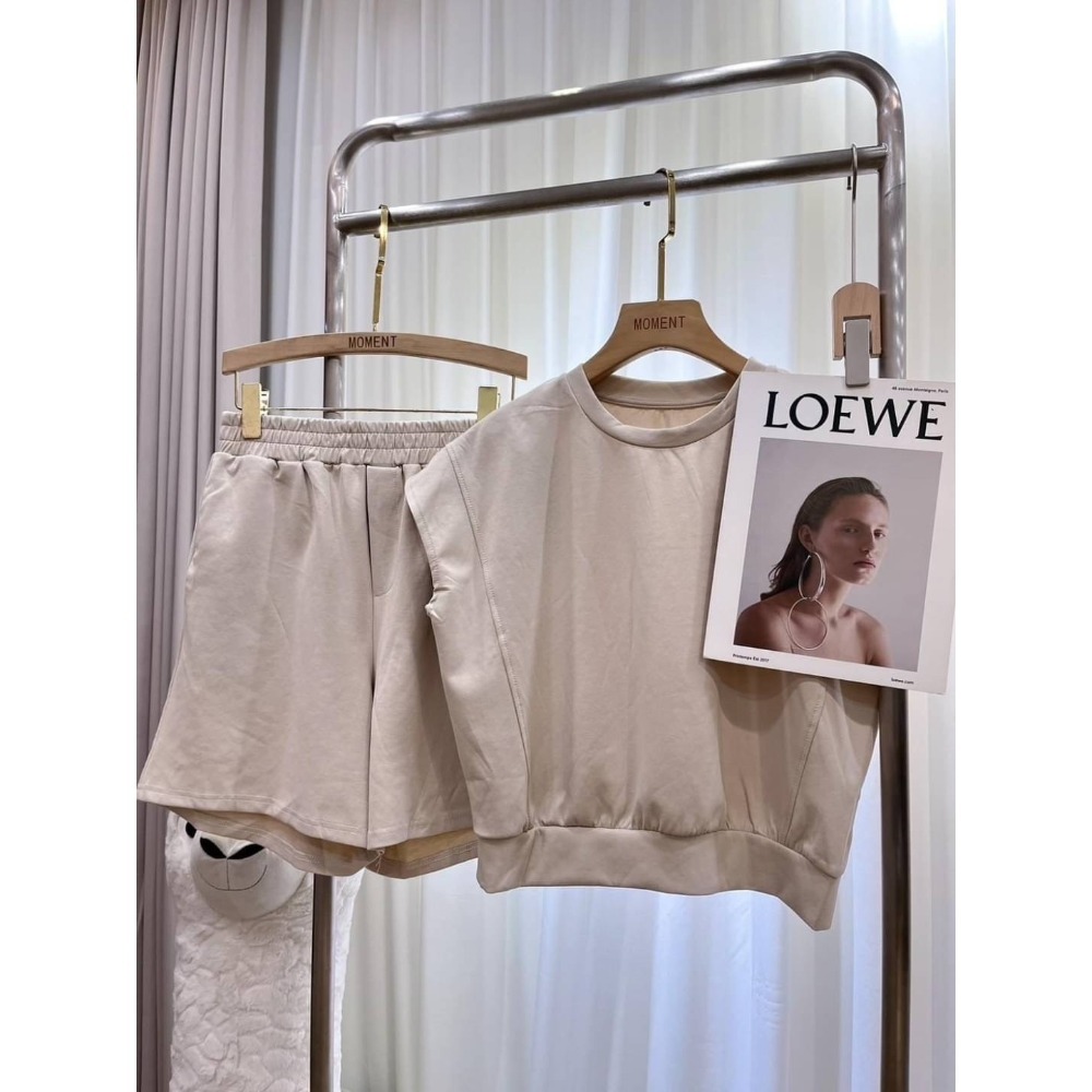 (A349)無袖縮腰上衣+短褲二件式套裝-3色-規格圖3