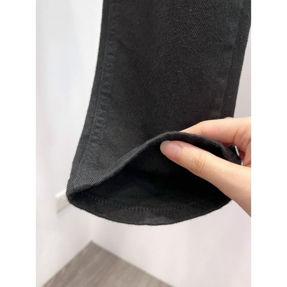 (D224)3D縫線口袋黑色男友褲S-XL-細節圖5