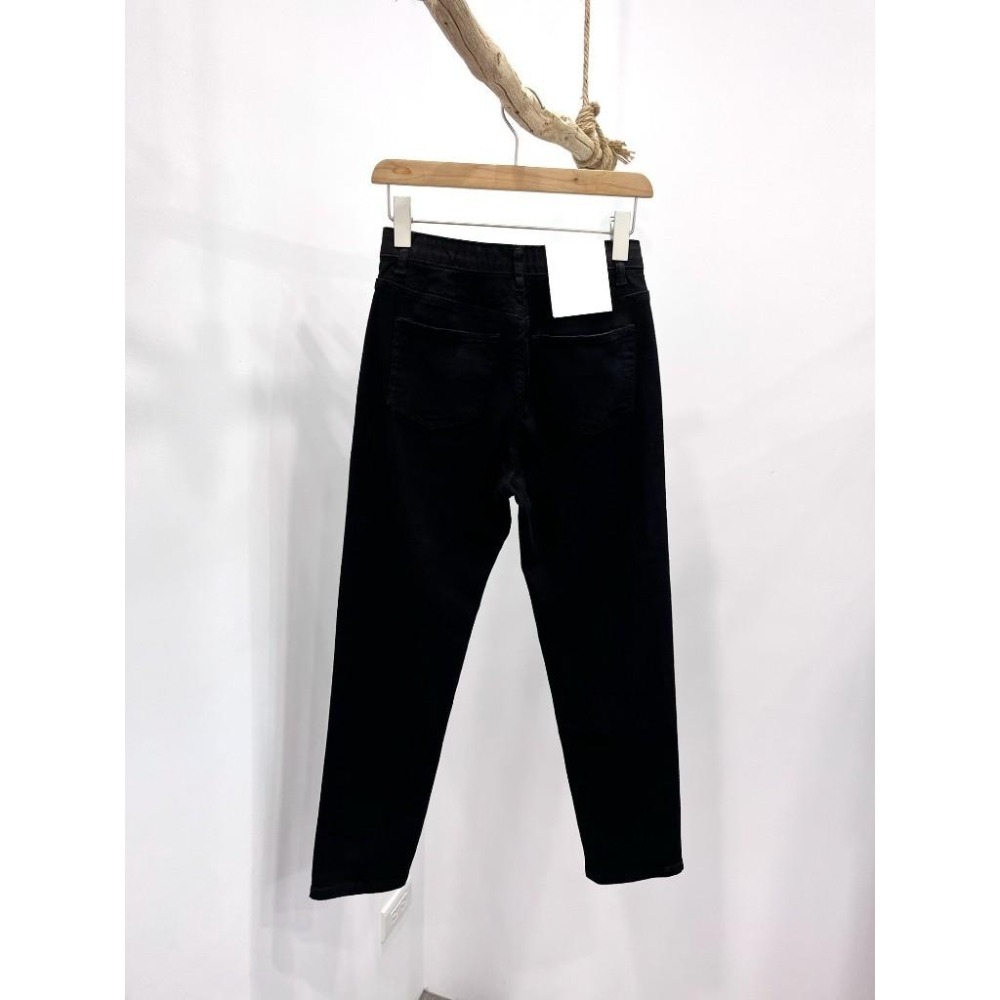 (D224)3D縫線口袋黑色男友褲S-XL-細節圖6