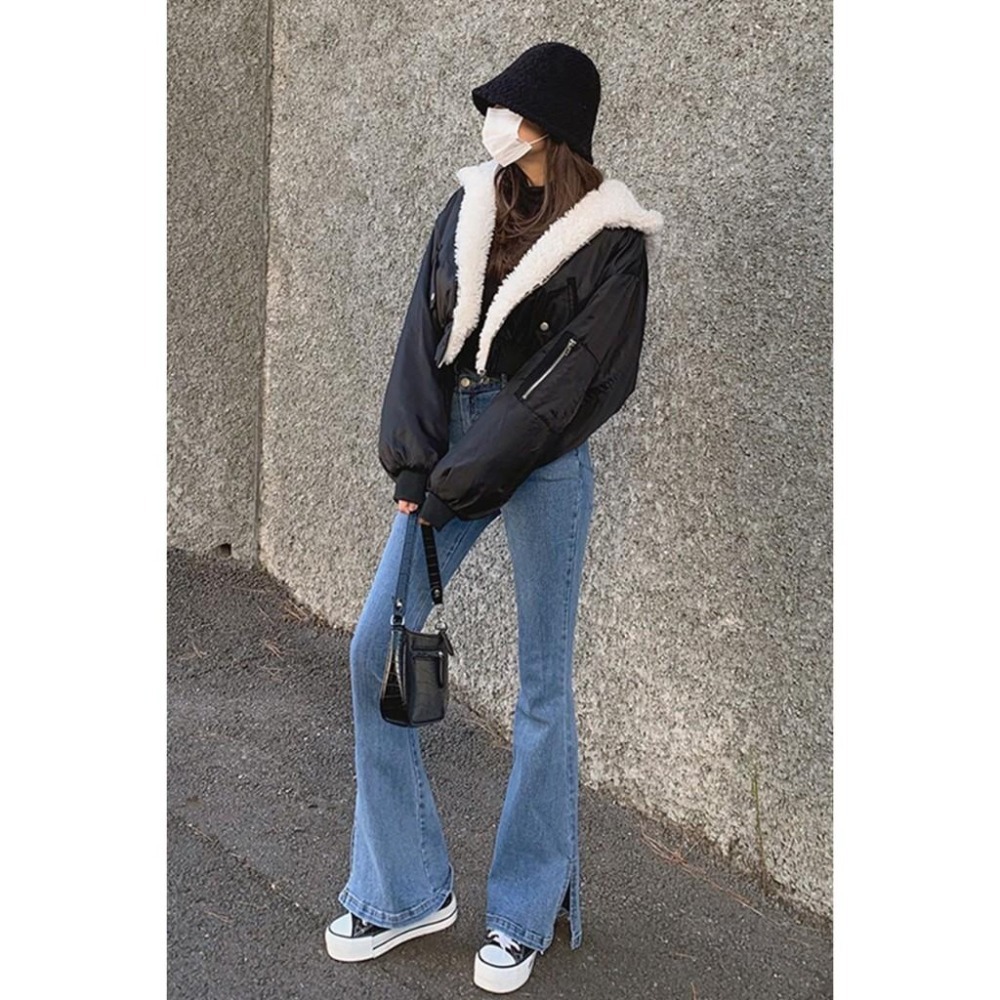 (G39)QQ毛雙面穿短版飛行外套-3色-細節圖4