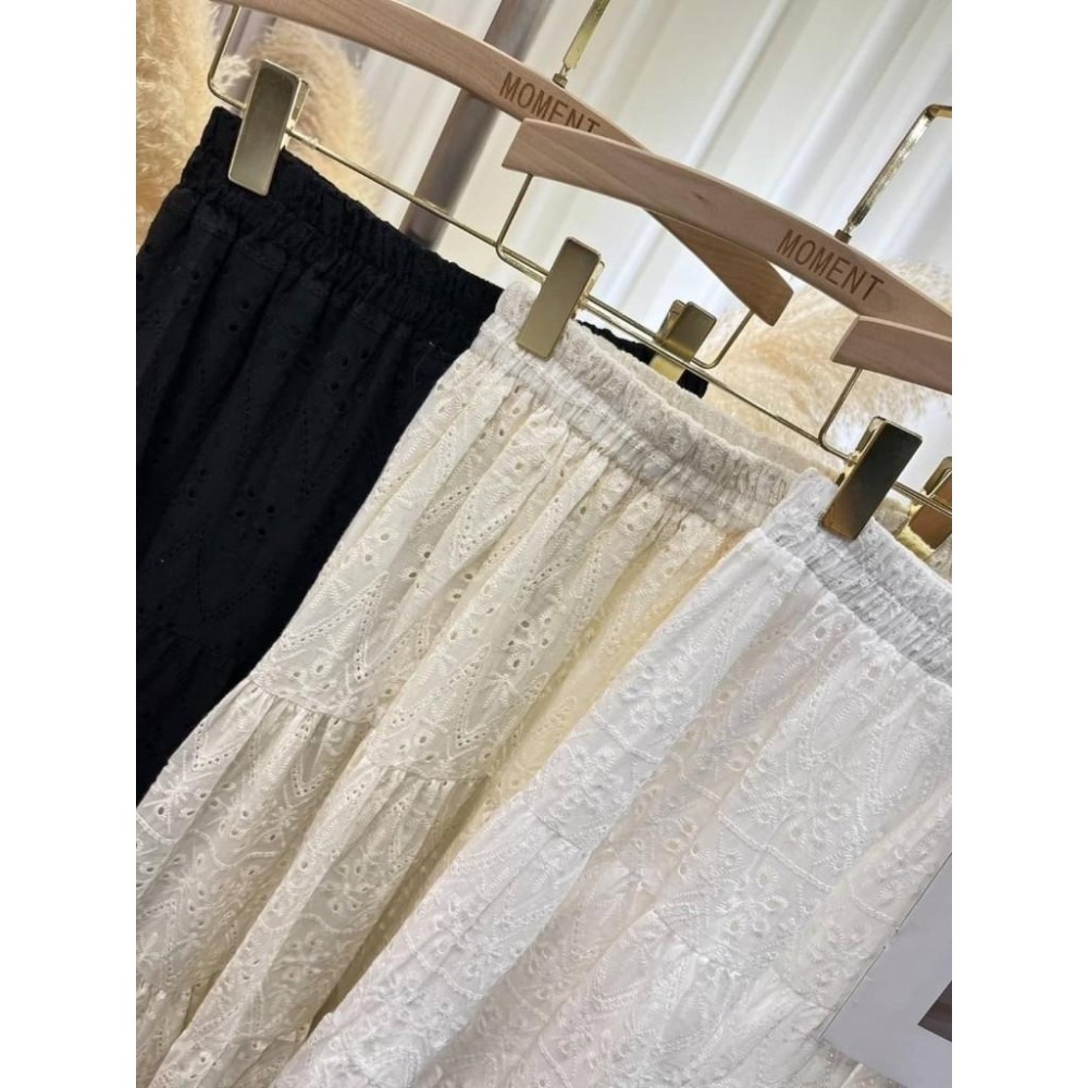 (E71)正韓 燒花蕾絲鬆緊長裙-3色(有內裡)-細節圖7