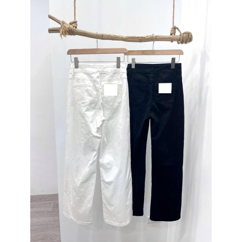 (D223)雙釦彈力落地直筒寬褲S-XL (2色)-細節圖6