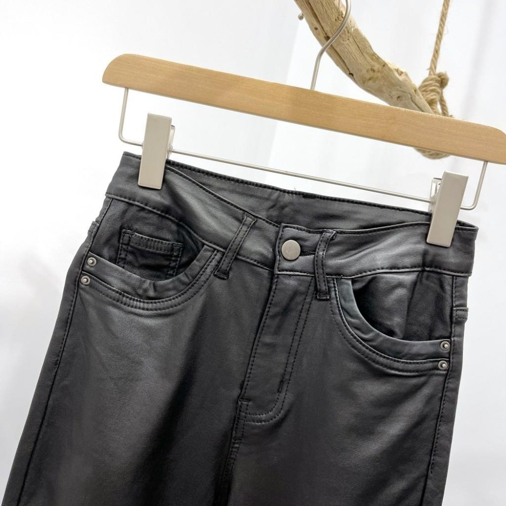 (D221)內磨毛彈性皮褲S-XL-細節圖5