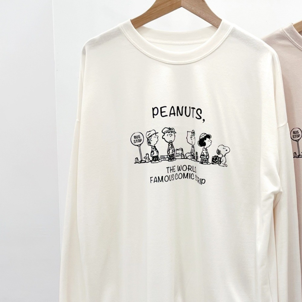 (A356)snoopy薄長袖大學t-2色 長袖上衣 薄長袖 毛巾布-規格圖7
