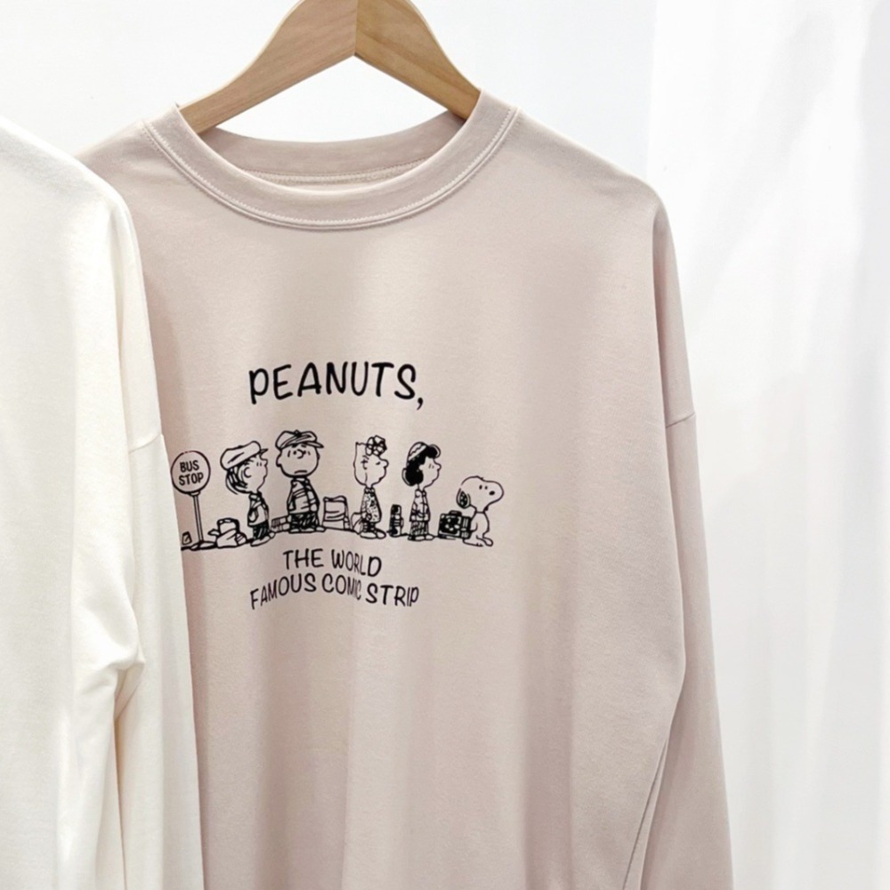 (A356)snoopy薄長袖大學t-2色 長袖上衣 薄長袖 毛巾布-規格圖7