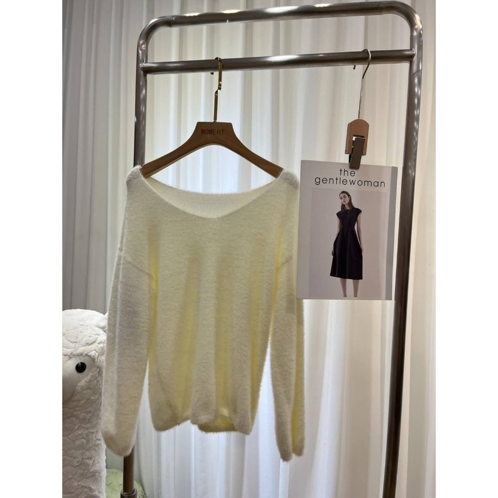 (A311)柔軟水貂毛長袖上衣-4色 親膚 毛衣-規格圖2