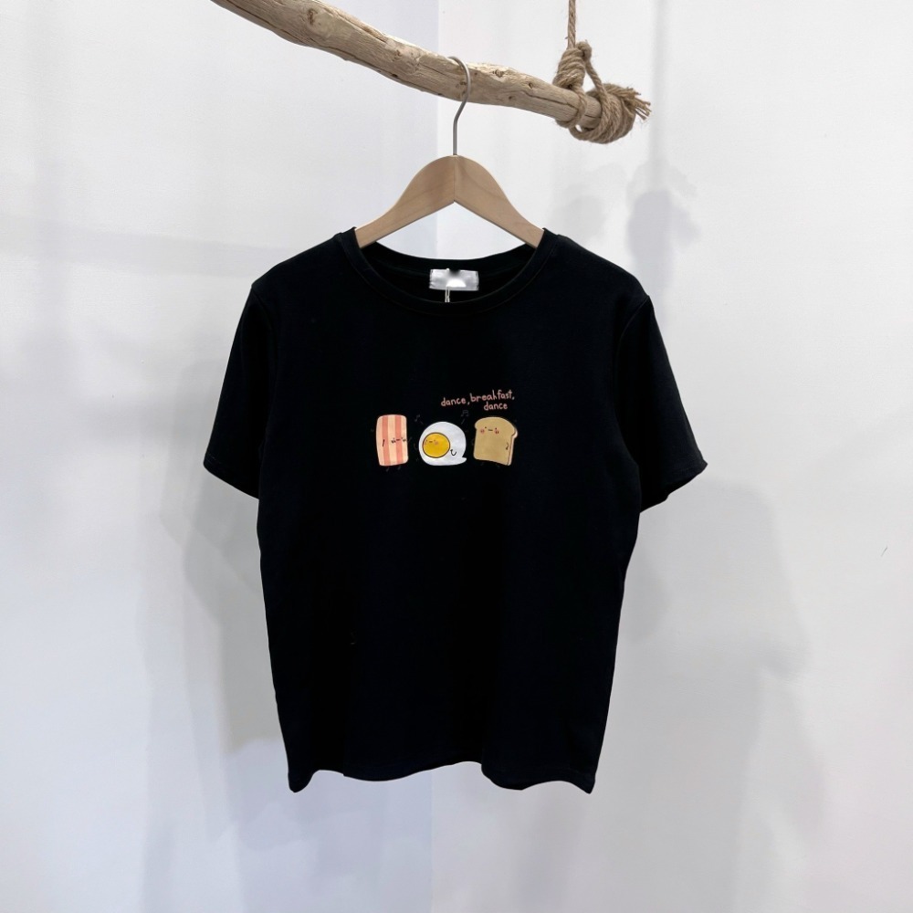 (A337)早餐系列卡通圖案短袖上衣-6色-規格圖2