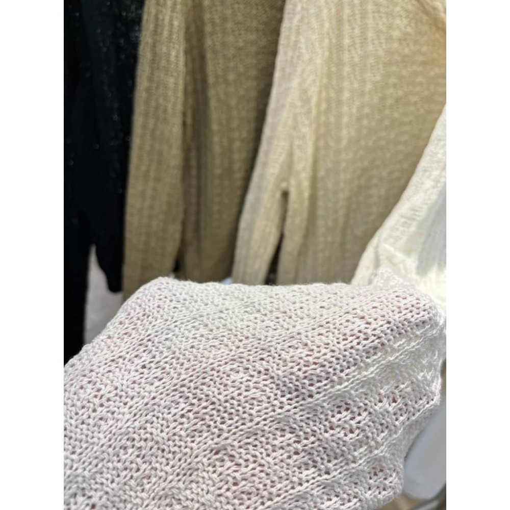 (A300)緹花排扣連帽針織外套-4色-細節圖4