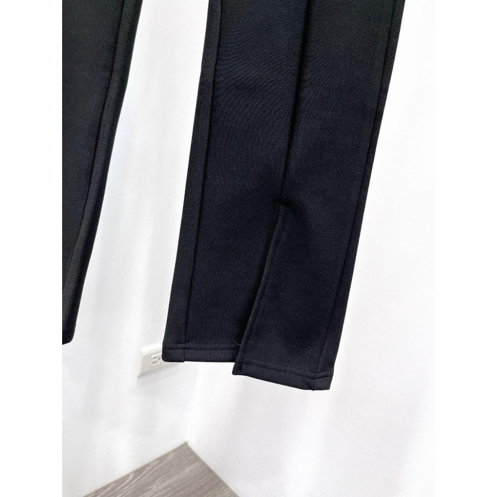 (D234)前開衩內磨毛喇叭褲S-XL 保暖 鬆緊長褲-細節圖6