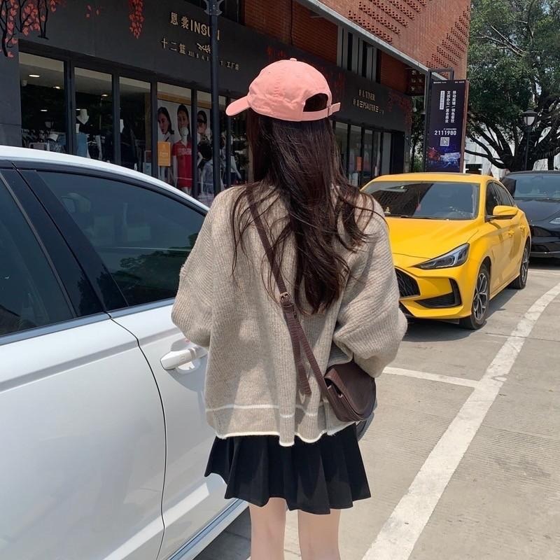 (G41)V領針織雙口袋外套-2色-細節圖6