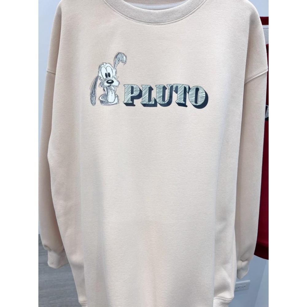 (A319)布魯托印花圖案內刷絨大學t-3色 保暖 卡通 長袖上衣 長袖大學t-細節圖2