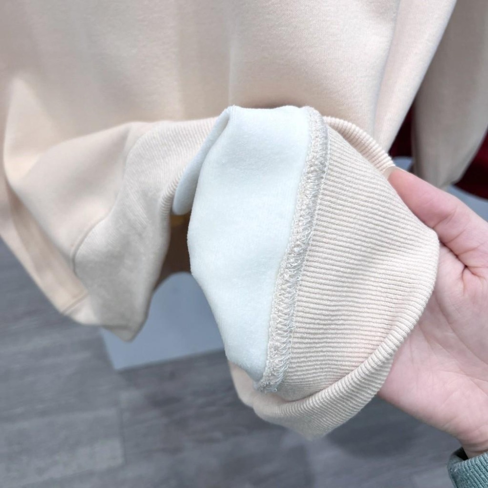 (A319)布魯托印花圖案內刷絨大學t-3色 保暖 卡通 長袖上衣 長袖大學t-細節圖3