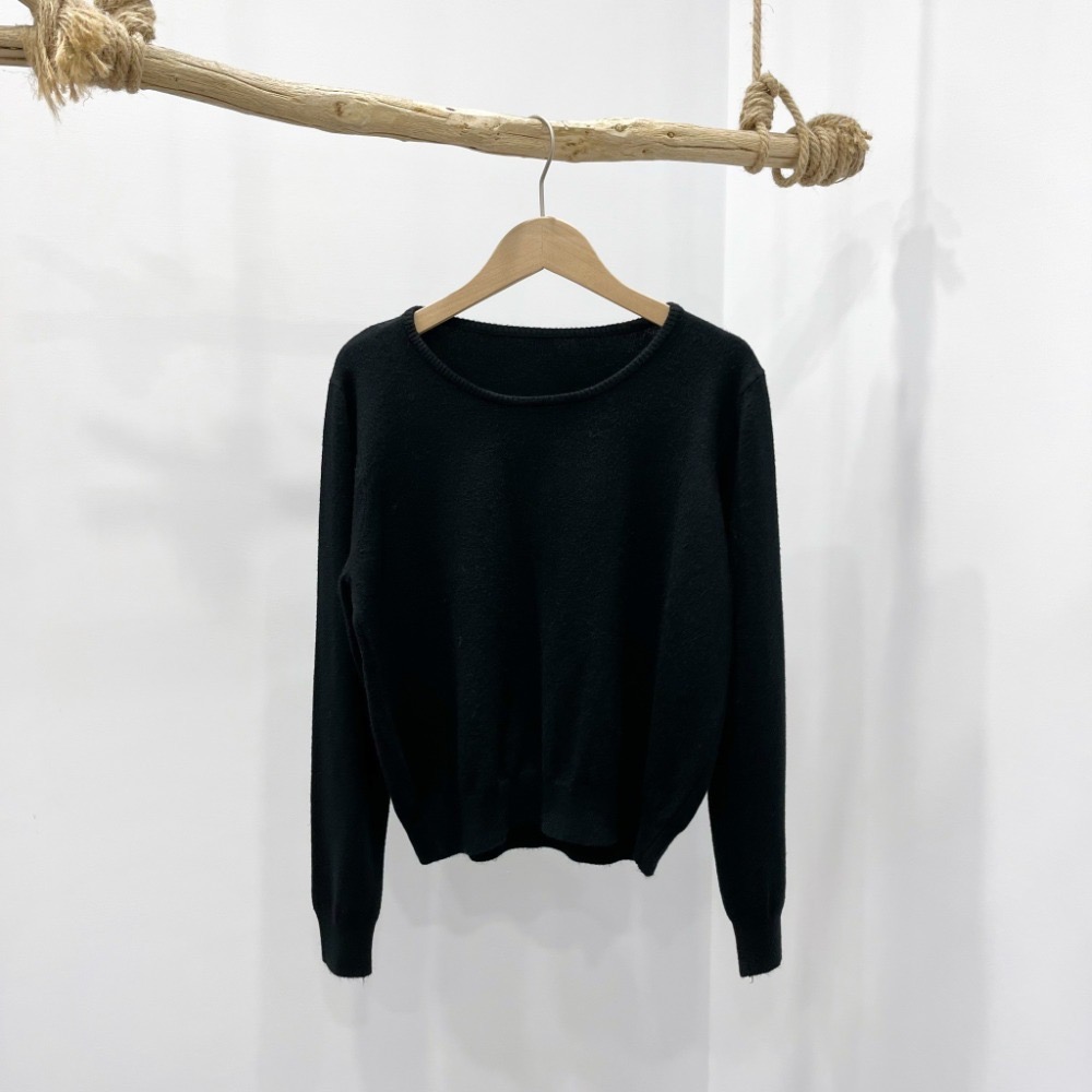 (A318)圓領長袖針織上衣-5色 基本款 百搭 簡約 韓系 毛衣 長袖上衣-規格圖8