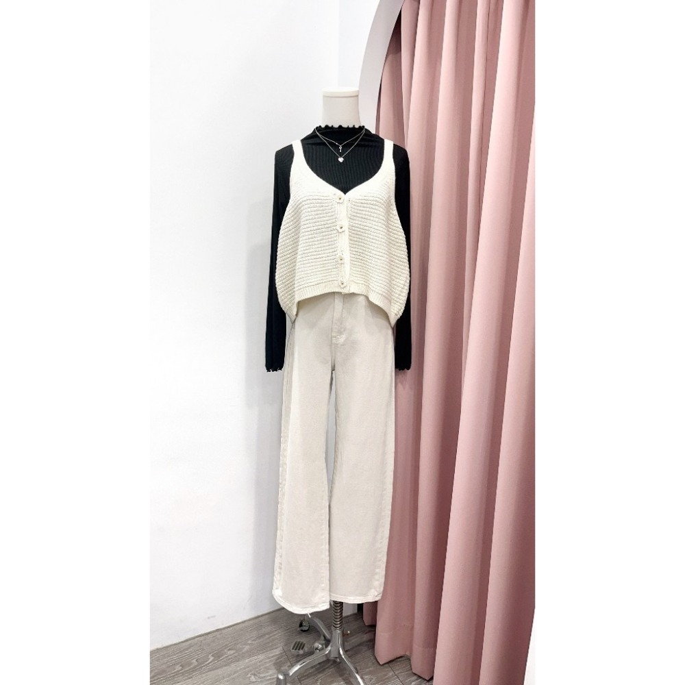 (A301)半高領木耳邊長袖螺紋棉上衣-4色 花邊 長袖棉質 棉質內搭 薄長袖-細節圖4