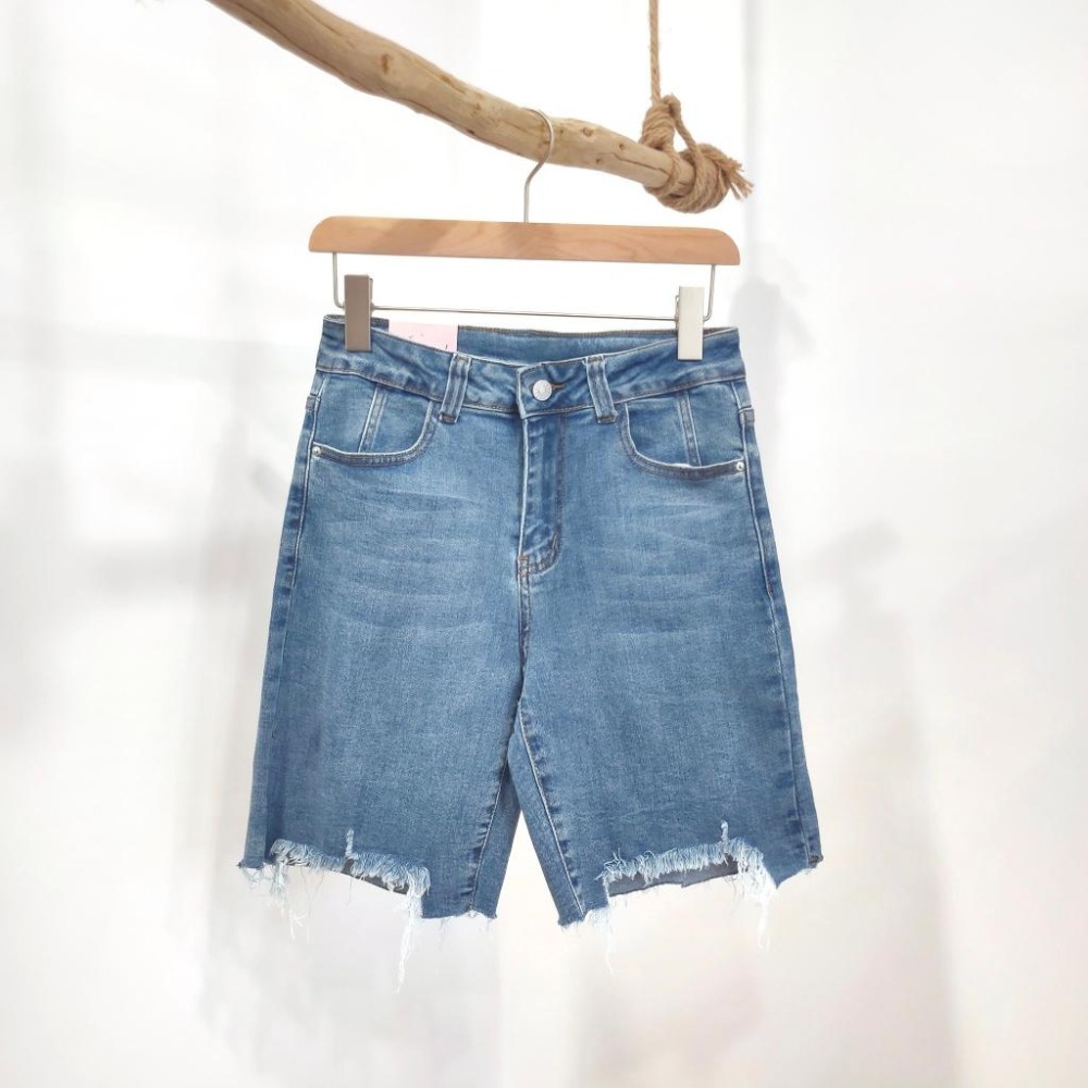 (D188)刷破牛仔五分褲S-XL ‼️版偏大‼️-細節圖3