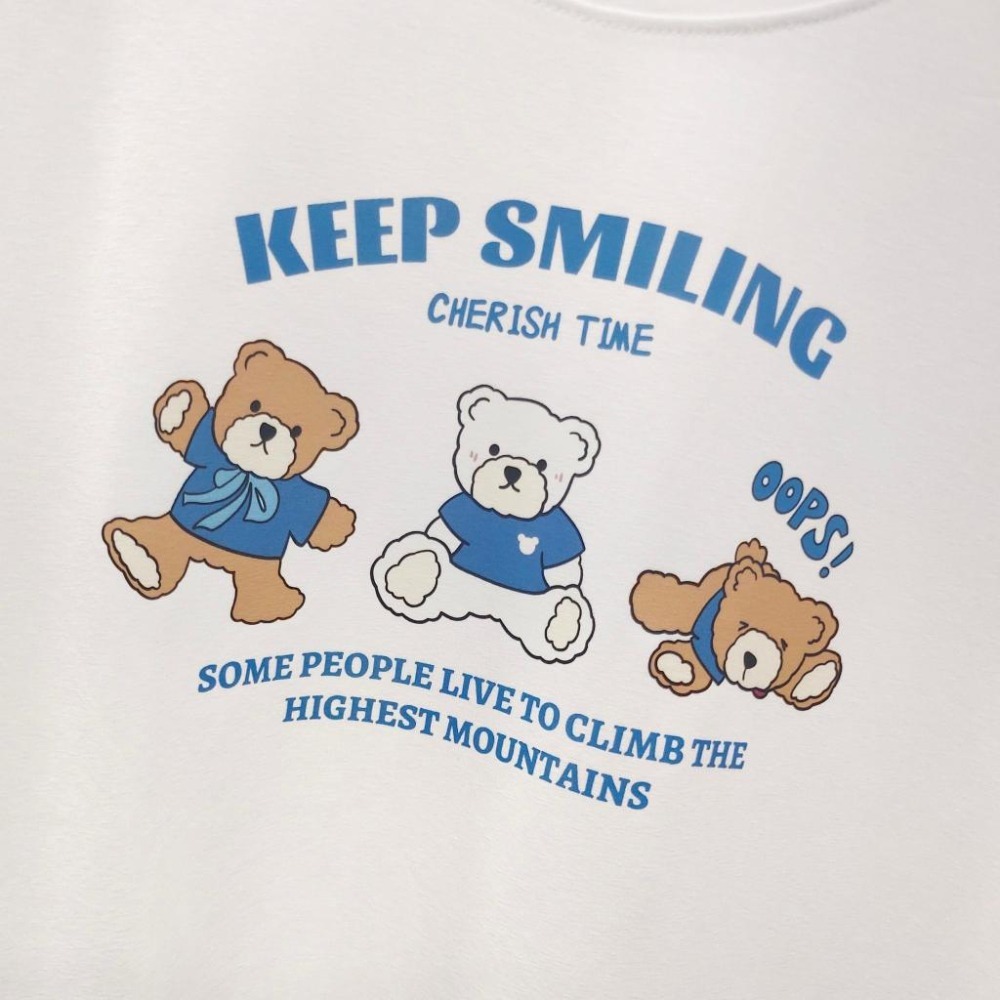 (A274)正韓-小熊圖案印花上衣-4色-細節圖2