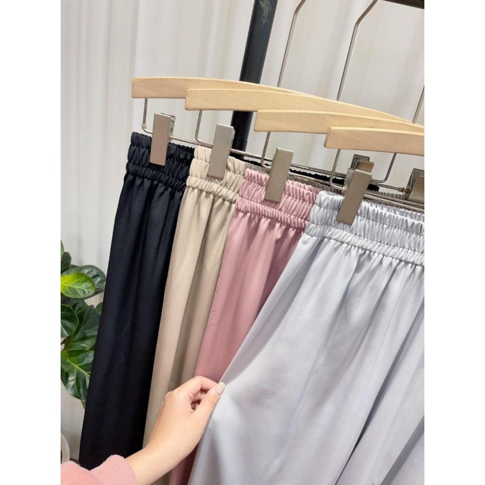 (D189)正韓 鬆緊薄料寬褲-4色-細節圖2