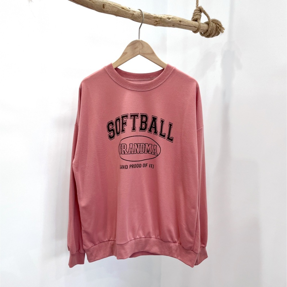 (A294)Softball英字長袖大學t-6色 長袖上衣 薄長袖 毛巾布-規格圖4