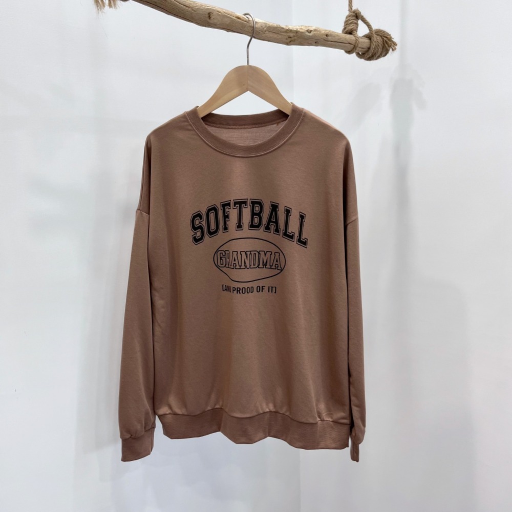 (A294)Softball英字長袖大學t-6色 長袖上衣 薄長袖 毛巾布-規格圖4