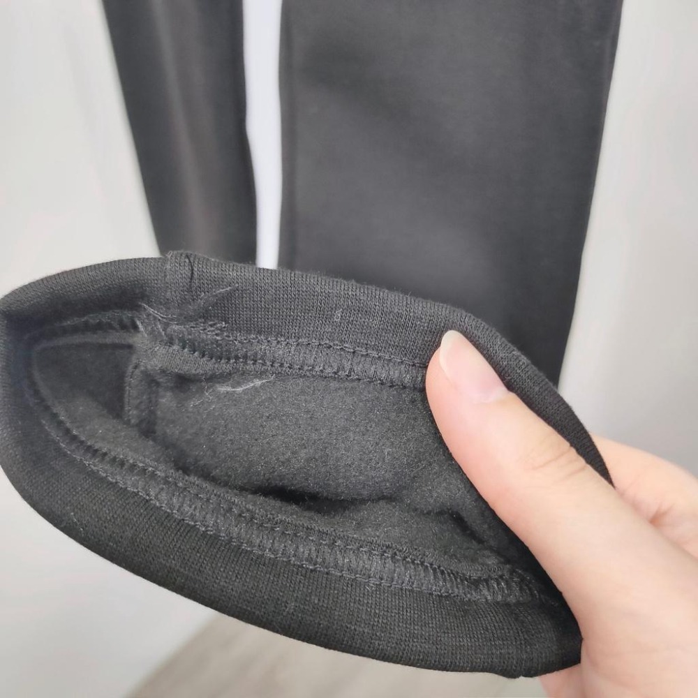 (D181)正韓 黑色內刷毛長褲 內搭褲 保暖內搭褲 黑色內搭褲-細節圖4