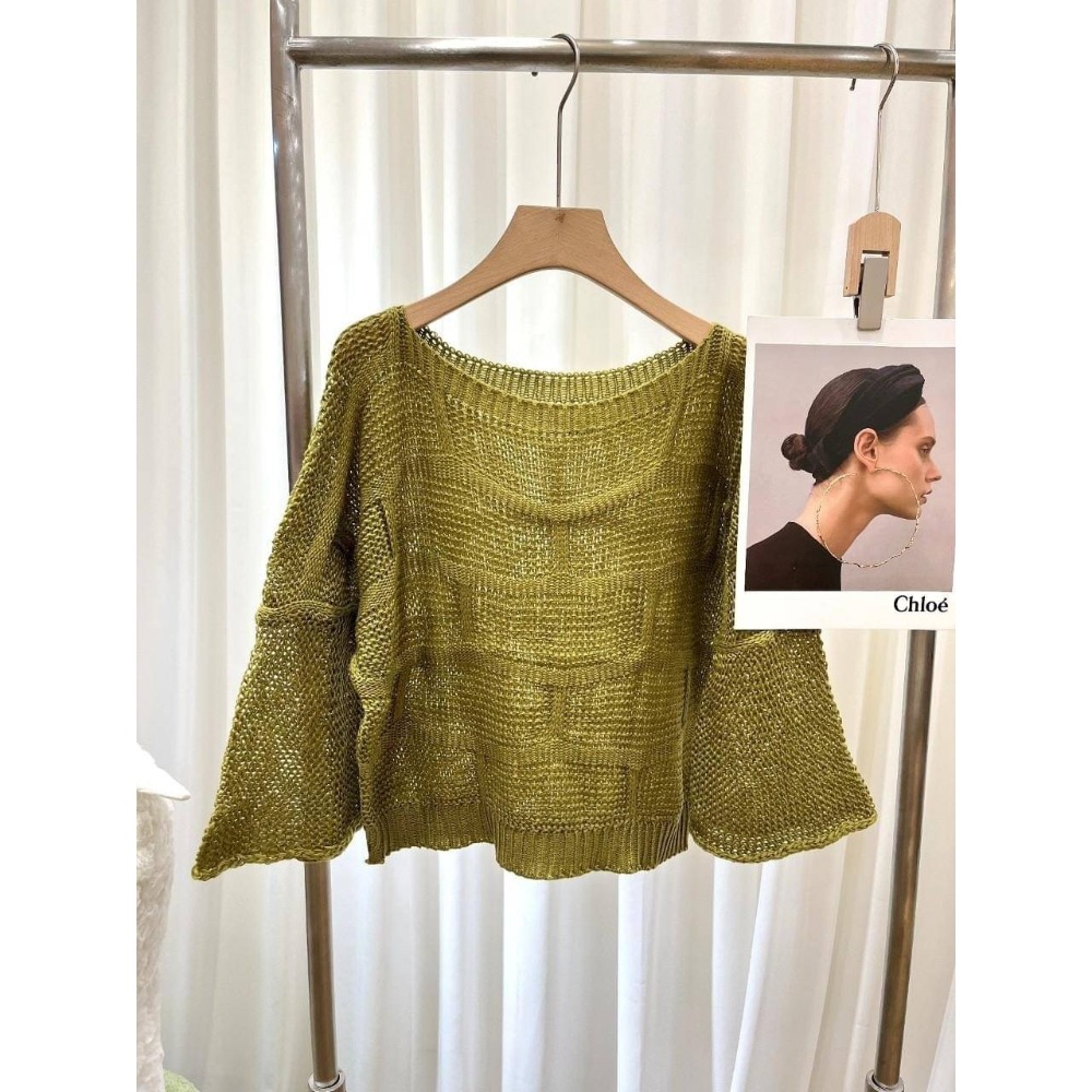 (A287)幾何編織寬袖針織上衣-3色-規格圖8