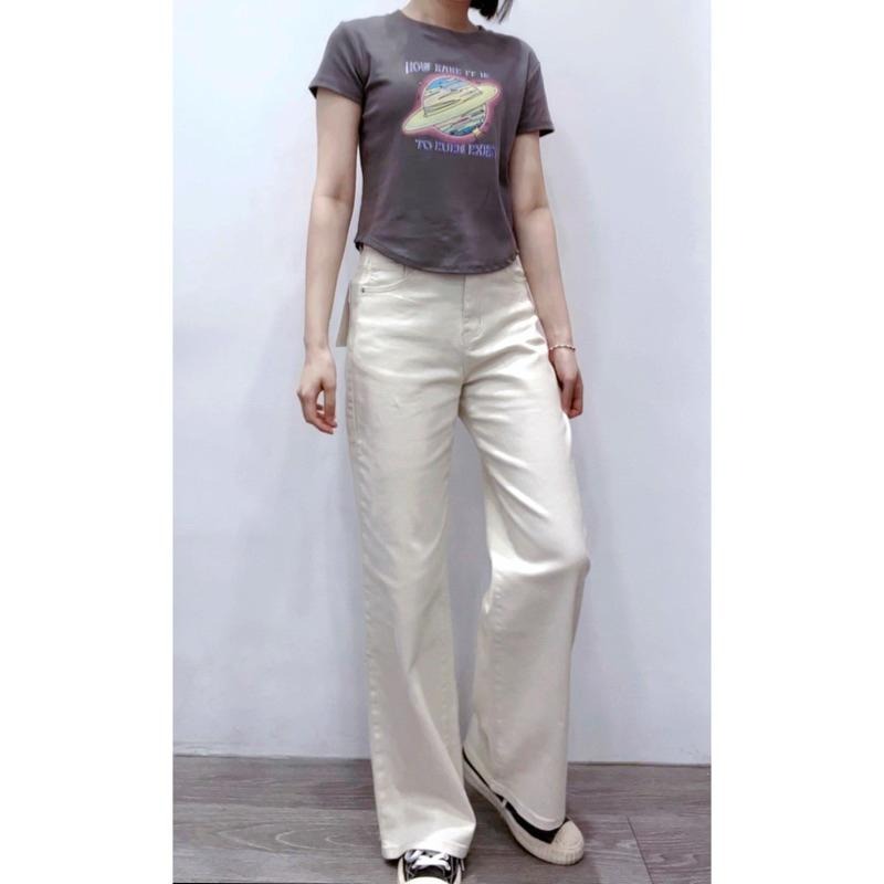 (A275)地球印花圓弧下擺短版上衣-5色-細節圖9