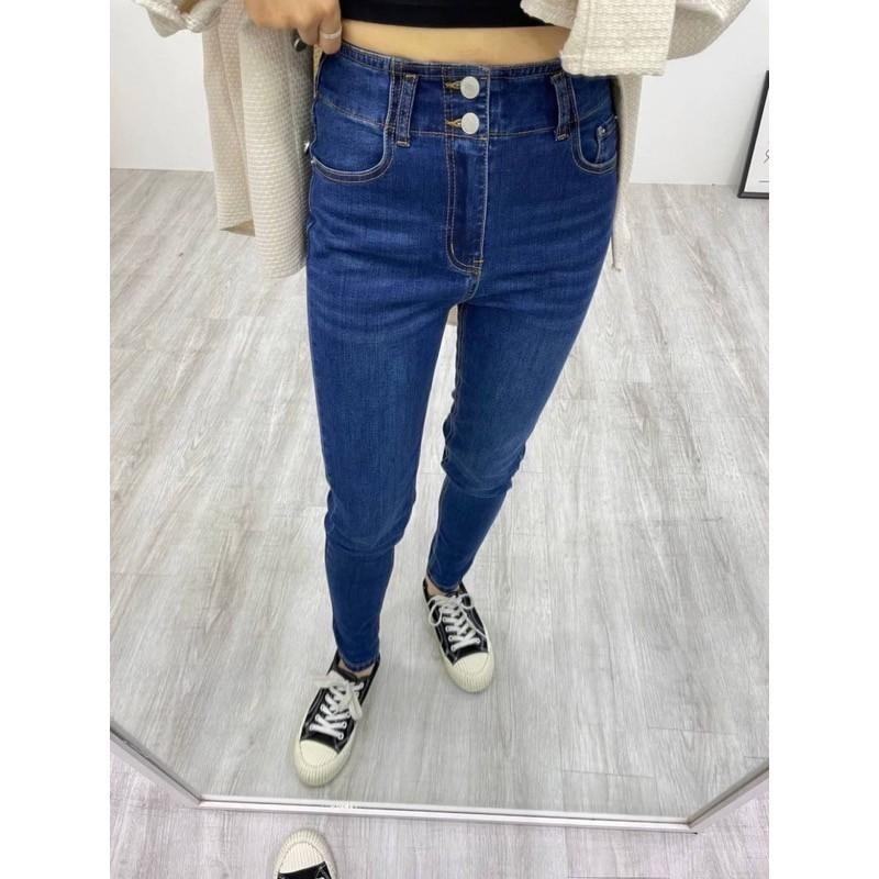 (D216)雙釦牛仔窄管長褲S-XL-細節圖2